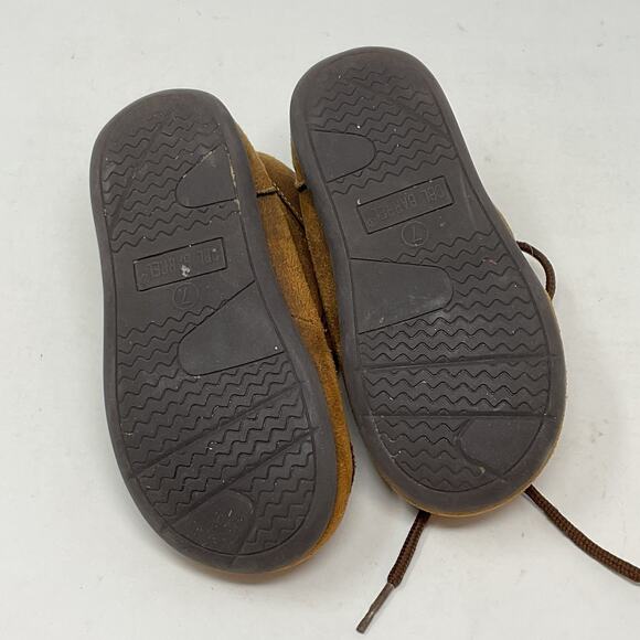 Double Barrel Boots Child Toddler Size 7 Brown Chukka Moccasin Tie Laces Dbl - Picture 10 of 11